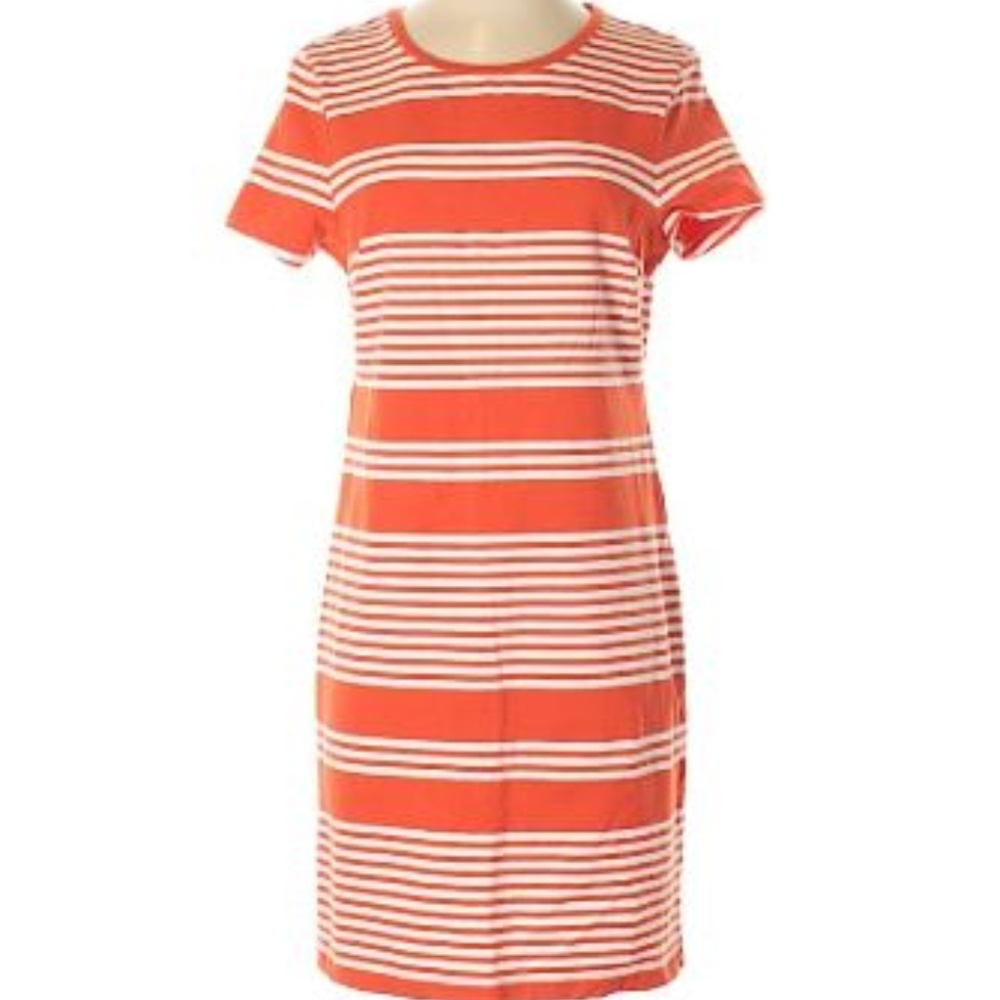 SOLD!!New York & Company Shift Orange Stripe Dress